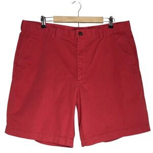 Brooks Brothers 346 Men’s Cotton Red Flat Front Chino  Shorts Waist 40